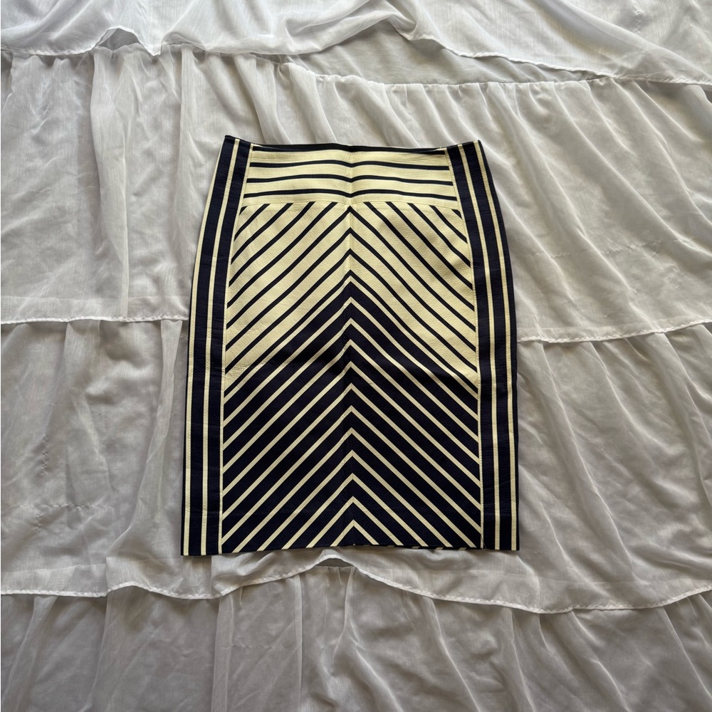 J. Crew Chevron Stripe Pencil Skirt